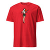 WW2 Pin Up Thompson Sub Machine Gun T-shirt - RED