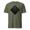 4th Marine Division Diamond Plate Blackout T-Shirt - OD GREEN