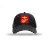 Scarlet & Gold EGA PVC Patch Soft Mesh Trucker - BLACK/CHARCOAL