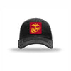 Scarlet & Gold EGA PVC Patch Soft Mesh Trucker - BLACK/WHITE