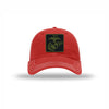 OD Green & Black EGA PVC Patch Soft Mesh Trucker - RED/WHITE
