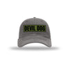 Devil Dog OD Green Patch Soft Mesh Trucker - GREY/WHITE