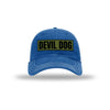 Devil Dog OD Green Patch Soft Mesh Trucker - ROYAL/WHITE