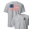 "Spirit of 1917" USMC Vintage Flag T-Shirt - HEATHER GRAY