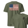 "Spirit of 1917" USMC Vintage Flag T-Shirt - OD GREEN