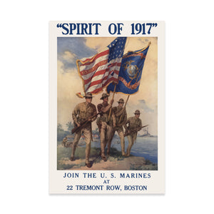 "Spirit of 1917" Join The U.S. Marines  - Boston, MA Poster