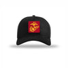 Scarlet & Gold EGA PVC Patch Structured Hat - BLACK