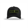 Devil Dog OD Green Patch Structured Hat - BLACK