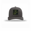 OD Green & Black EGA PVC Patch Structured Trucker - CHARCOAL/WHITE