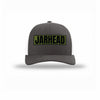 Flexfit Jarhead OD Green Patch Structured Trucker - GRAPHITE/BLACK