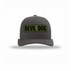 Devil Dog OD Green Patch Structured Trucker - CHARCOAL/WHITE