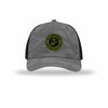 Earned Never Given OD Green Patch Camo Structured Trucker - GREY CAMO/BLACK