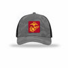 Scarlet & Gold EGA PVC Patch Camo Structured Trucker - GREY CAMO/BLACK