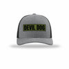 Devil Dog OD Green Patch Structured Trucker - HEATHER GREY/BLACK