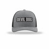 Devil Dog Carbon Fiber Patch Structured Trucker - HEATHER GREY/BLACK