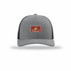 USMC Flag Flexstyle Patch Structured Trucker - HEATHER GREY/BLACK