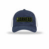 Jarhead OD Green Patch Camo Structured Trucker - NAVY CAMO/WHITE
