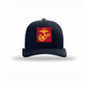 Scarlet & Gold EGA PVC Patch Structured Trucker - NAVY/WHITE