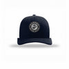 Earned Never Given Carbon Fiber Patch Structured Trucker - NAVY/WHITE