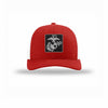 EGA Square Given Carbon Fiber Patch Structured Trucker - RED/WHITE