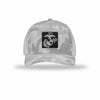 EGA Square Carbon Fiber Patch Camo Structured Trucker - WHITE CAMO/WHITE