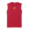 Eagle Globe & Anchor- Gold Logo Sleeveless Performance Shirt - RED