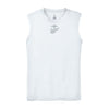 Eagle Globe & Anchor- Silver Logo Sleeveless Performance Shirt - WHITE