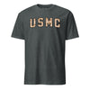 USMC Arch Desert Marpat Camo T-Shirt - CHARCOAL HEATHER