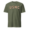 USMC Arch Desert Marpat Camo T-Shirt - OD GREEN