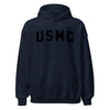 USMC Black Arch Hoodie - Navy