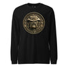 USMC Bulldog Desert Boonie Hat Long Sleeve T-Shirt - BLACK