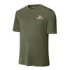 USMC Flag Performance T-Shirt - OD GREEN