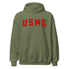 USMC Red Arch Hoodie - OD GREEN