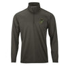 Woodland Camo Performance Quarter Zip Pullover - CHARCOAL