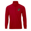 Woodland Camo Performance Quarter Zip Pullover - RED