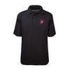 Leatherneck For Life Aqua Dry WWI Roundel Performance Polo Shirt - BLACK