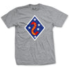 WW2 2nd Division Guadalcanal Patch T-Shirt - HEATHER GREY