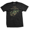 Woodland Camo EGA T-Shirt - BLACK