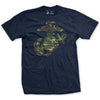 Woodland Camo EGA T-Shirt - NAVY