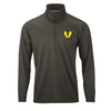Yellow Footprints Performance Quarter Zip Pullover - CHARCOAL