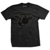 Sand Storm Eagle Globe and Anchor Vintage Black T-Shirt - BLACK