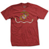 USMC Flag Vintage T-Shirt - RED