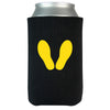 Yellow Footprints Beverage Coolie - Black
