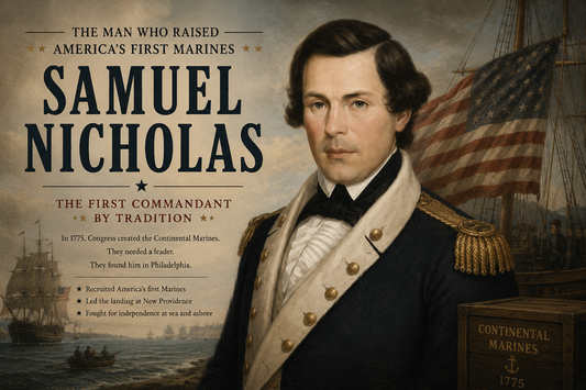 Portrait of Major Samuel Nicholas, senior officer of the Continental Marines and first Marine Corps Commandant by tradition
