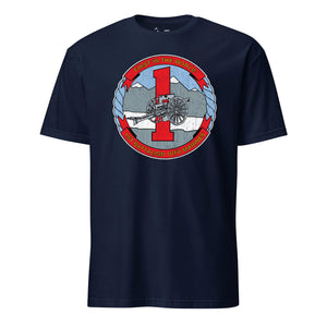 1st Battalion 10th Marines T-Shirt in navy - USMC unit tee