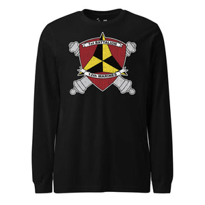 1st Battalion 12th Marines Long Sleeve T-Shirt in black - USMC unit apparel