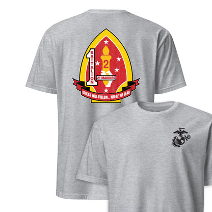 1st Battalion 2nd Marines Back Print T-Shirt