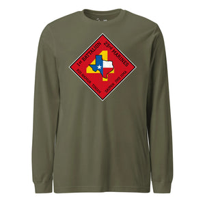 1st Battalion 23rd Marines Long Sleeve T-Shirt in OD Green - USMC unit apparel