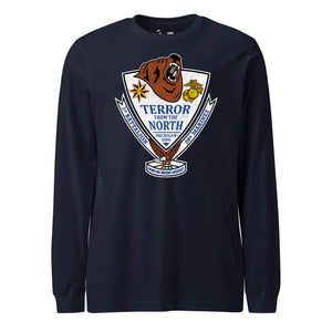 1st Battalion 24th Marines Long Sleeve T-Shirt in Navy - USMC unit tee