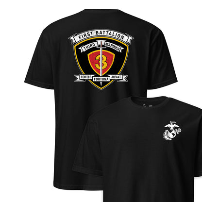 1st Battalion 3rd Marines Back Print T-Shirt